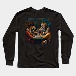 Poker With A Tiger Long Sleeve T-Shirt